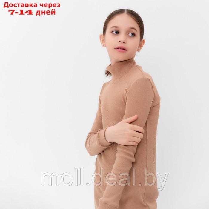 Платье для девочки MINAKU цвет бежевый, рост 140 см - фото 4 - id-p209760253