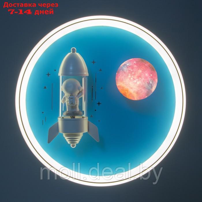 Светильник "Ракета в космосе" LED 48Вт Е27 бело-синий 47х47х15 см - фото 3 - id-p209757174