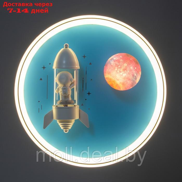 Светильник "Ракета в космосе" LED 48Вт Е27 бело-синий 47х47х15 см - фото 4 - id-p209757174