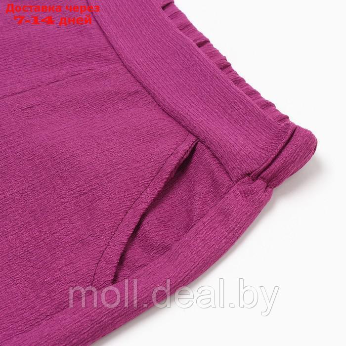 Комплект для девочки (футболка/брюки), цвет бежевый/фиолетовый, рост 128см - фото 4 - id-p209818427