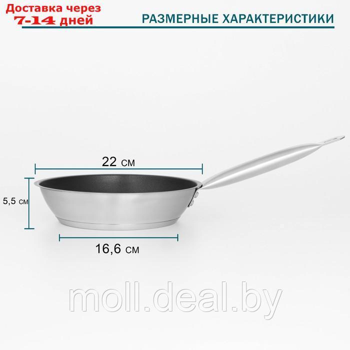 Сковорода Hanna Knövell, d=22 см, h=5,5 см, толщина стенки 0,6 мм, индукция, длина ручки 21,5 см, - фото 5 - id-p209816457