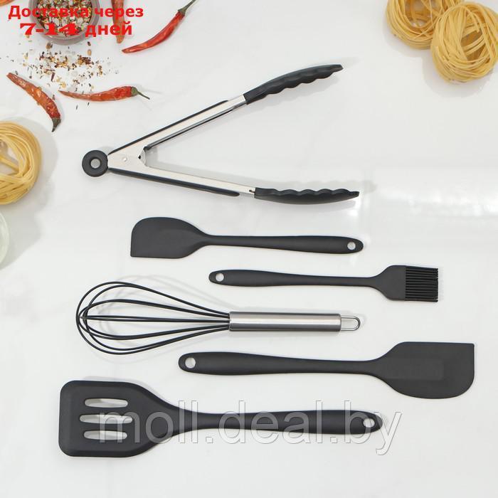 Набор кухонных принадлежностей "Black" 6 предметов, цвет черный - фото 2 - id-p209816464