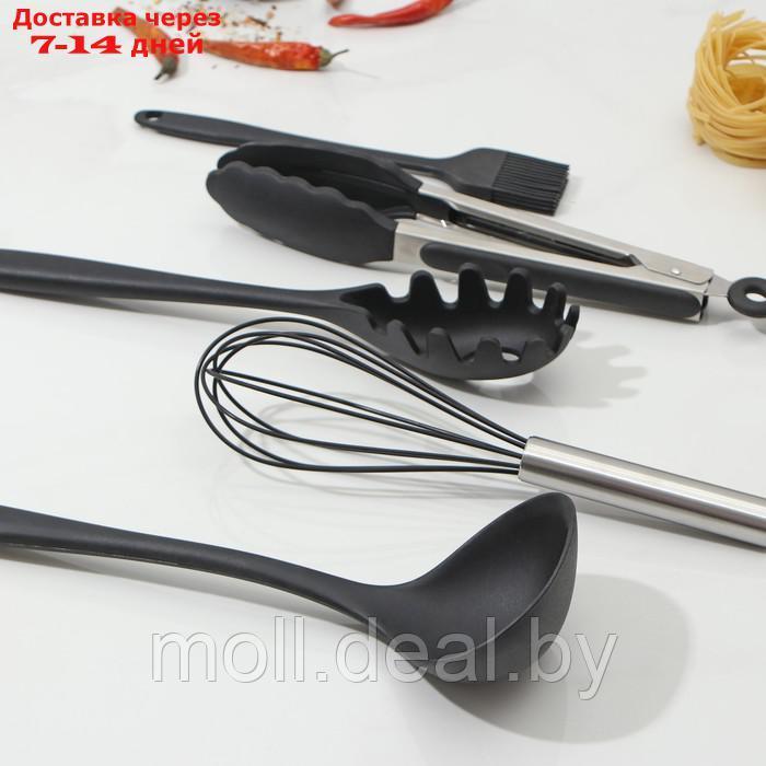 Набор кухонных принадлежностей "Black" 10 предметов, цвет черный - фото 4 - id-p209816473