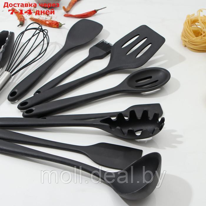 Набор кухонных принадлежностей "Black" 10 предметов, цвет черный - фото 5 - id-p209816473