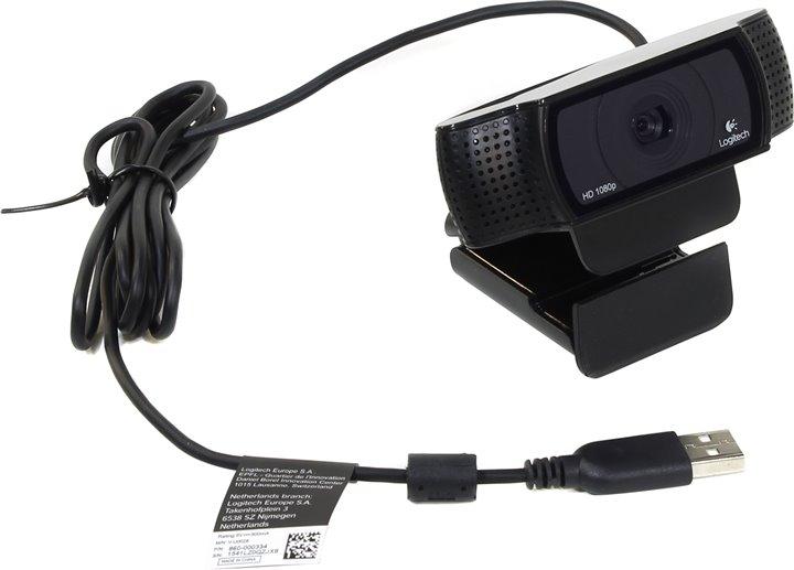 Logitech HD Pro Webcam C920 (RTL) (USB2.0, 1920*1080, микрофон) 960-001055
