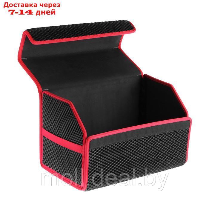 Органайзер-саквояж в багажник автомобиля, из EVA-материала, 50 см, красный кант - фото 4 - id-p209758264
