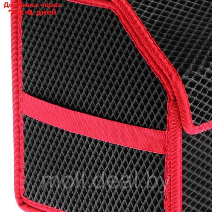 Органайзер-саквояж в багажник автомобиля, из EVA-материала, 50 см, красный кант - фото 7 - id-p209758264