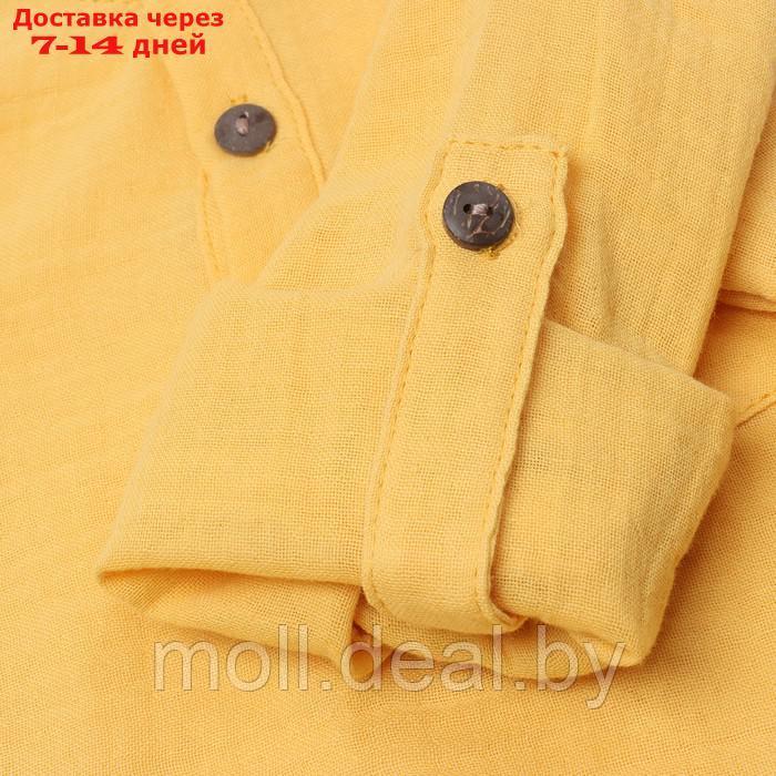 Комплект детский (лонгслив/брюки), цвет жёлтый, рост 104см - фото 5 - id-p209818472