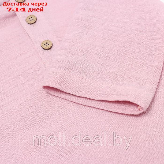 Комплект для девочки (кофточка/брюки), цвет розовый/хаки, рост 80см - фото 3 - id-p209818479