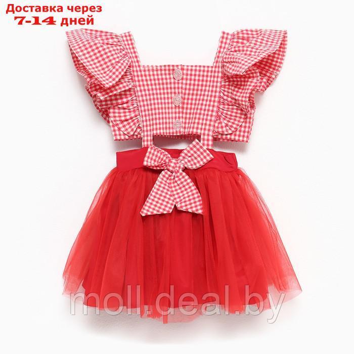 Платье для девочки, цвет красный, рост 92см - фото 1 - id-p209818484