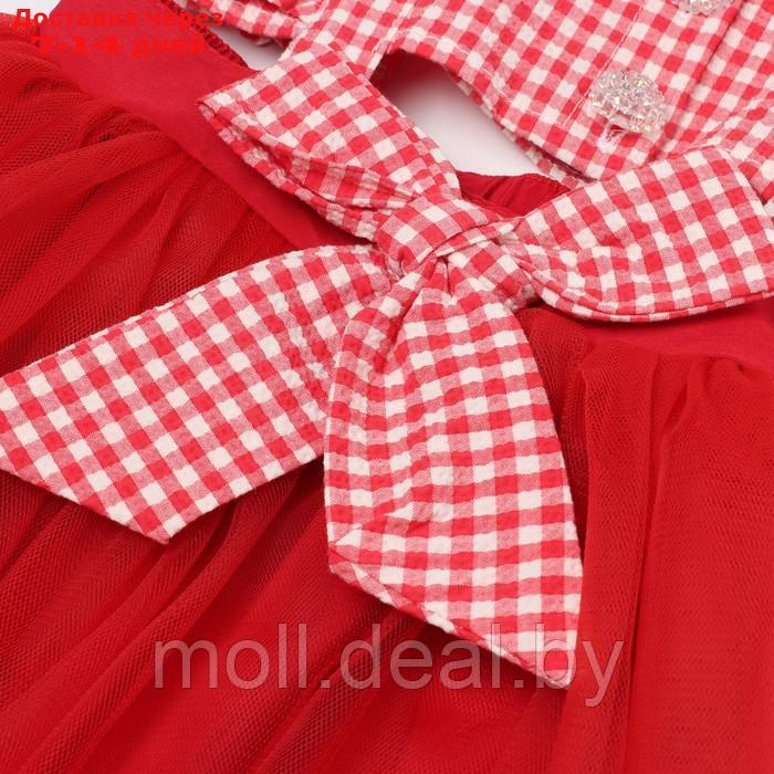 Платье для девочки, цвет красный, рост 92см - фото 4 - id-p209818484