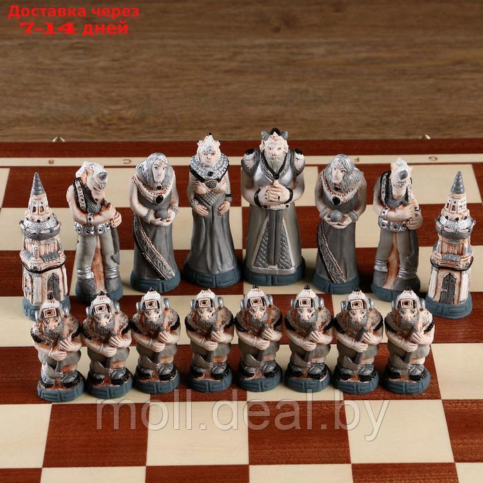 Шахматы "Мраморные", 55.5 х 55.5 см, король h-10.5 см, пешка h-7 см - фото 2 - id-p209821495