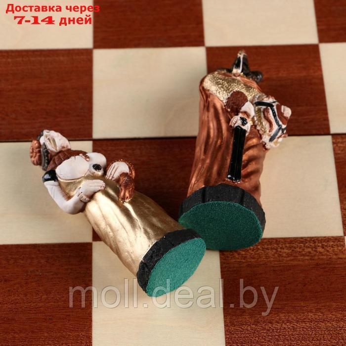 Шахматы "Мраморные", 55.5 х 55.5 см, король h-10.5 см, пешка h-7 см - фото 4 - id-p209821495