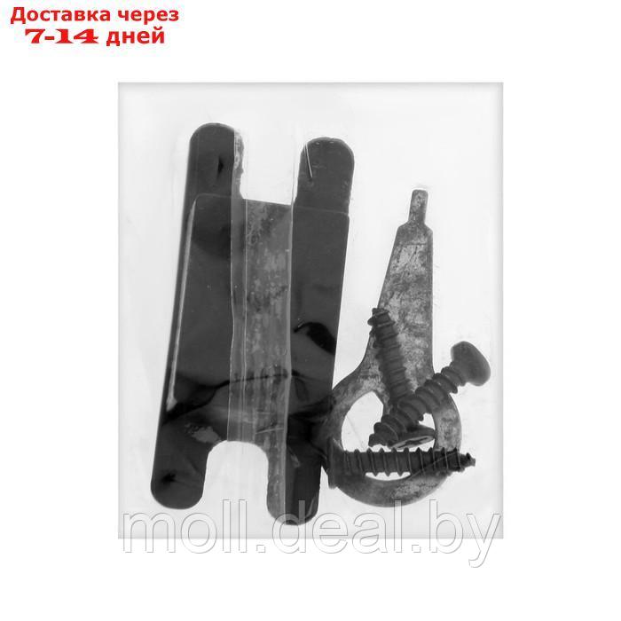 Защелка (мод.3186), межкомнатная, фиксатор, 3 ключа, цвет матовый черный - фото 4 - id-p209821519