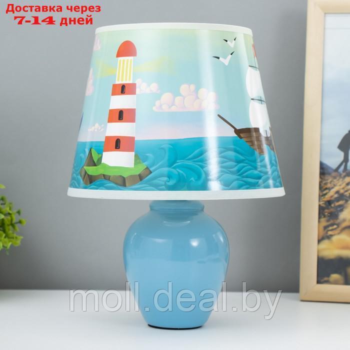 Настольная лампа "Морские приключения" Е14 40Вт голубой - фото 1 - id-p209758317