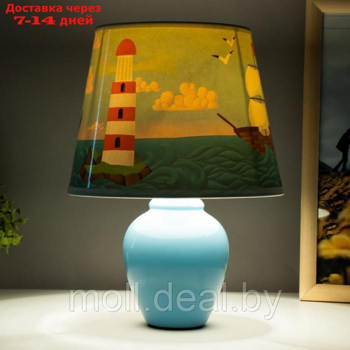 Настольная лампа "Морские приключения" Е14 40Вт голубой - фото 3 - id-p209758317