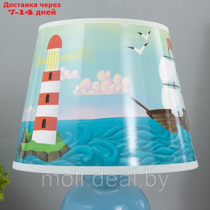 Настольная лампа "Морские приключения" Е14 40Вт голубой - фото 6 - id-p209758317