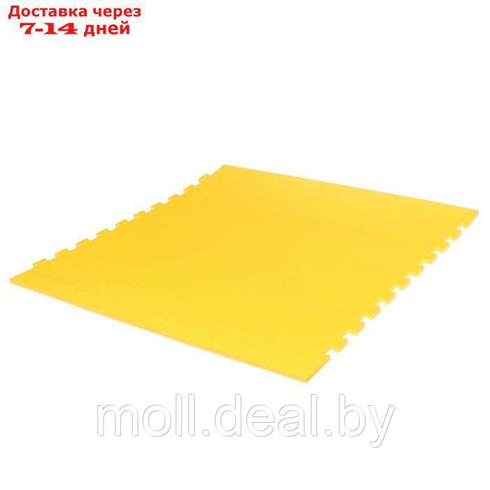 Мягкий пол универсальный "New-накат. Соты", цвет жёлтый, 100 × 100 см, 14 мм, 30 шор