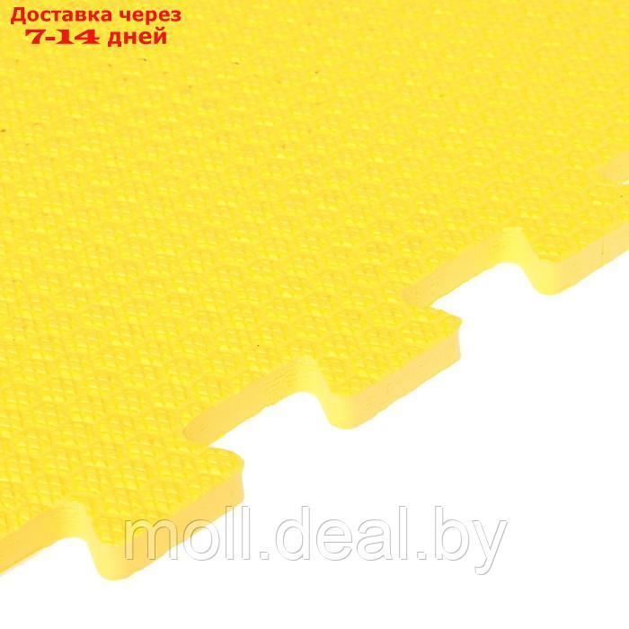 Мягкий пол универсальный "New-накат. Соты", цвет жёлтый, 100 × 100 см, 14 мм, 30 шор - фото 3 - id-p209757320