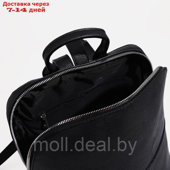 Рюкзак и/к, 26*12*30 см, отд на молнии, н/карман, черный - фото 4 - id-p209760398