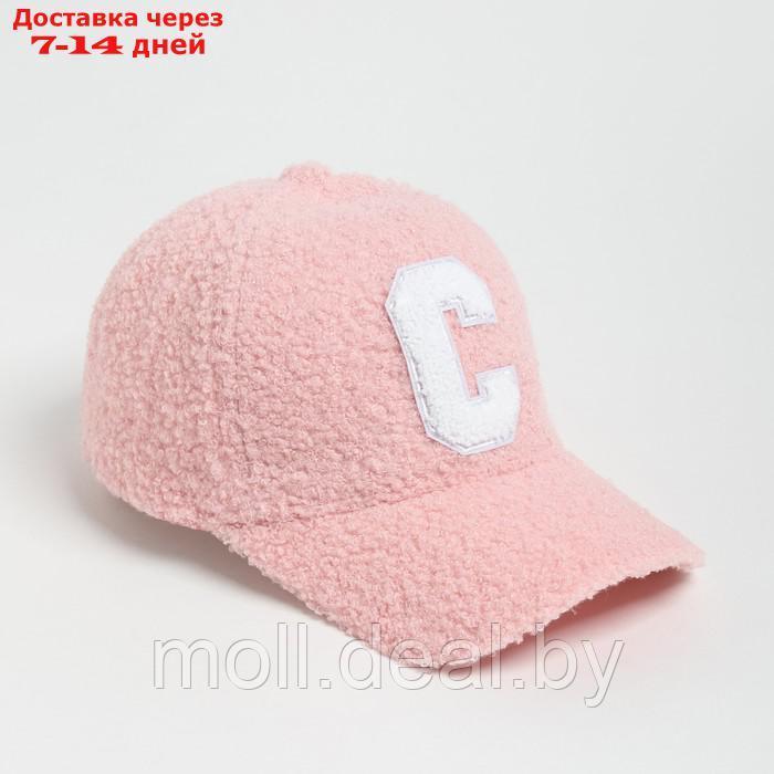 Бейсболка теплая MINAKU C барашек 52-58 розовый