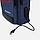 Рюкзак-слинг 17*6*28 см, 1 отд на молнии, 2 н/кармана, USB+провод, синий, фото 6
