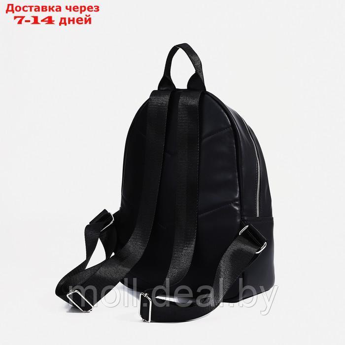 Рюкзак и/к, 28*12*37 см, отд на молнии, н/карман, черный - фото 2 - id-p209760400