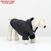 Куртка для собак "Спорт" с капюшоном, размер S, чёрная