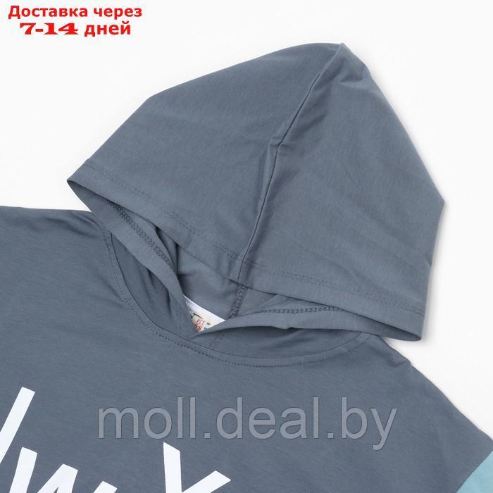 Комплект для девочки (футболка/леггинсы), цвет серый/мятный, рост 158см - фото 2 - id-p209818564