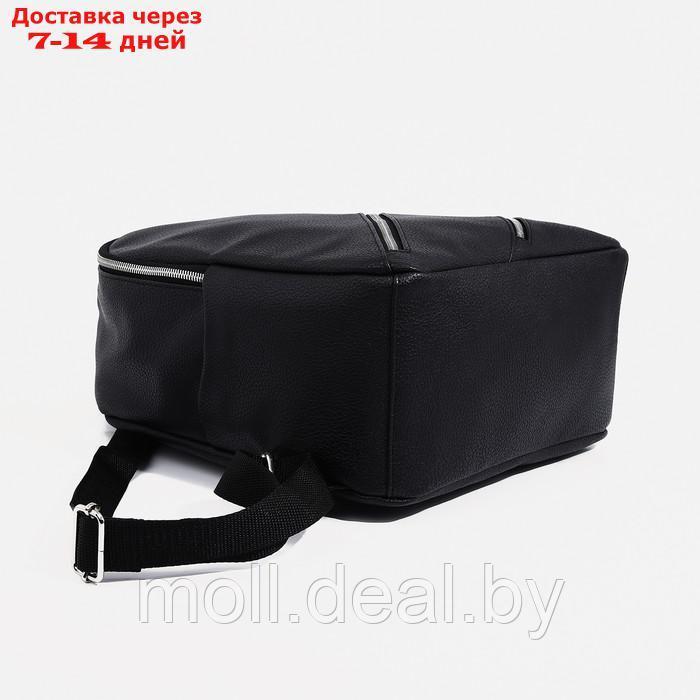 Рюкзак и/к, 29*14*34 см, отд на молнии, 2 н/кармана, черный - фото 3 - id-p209760431