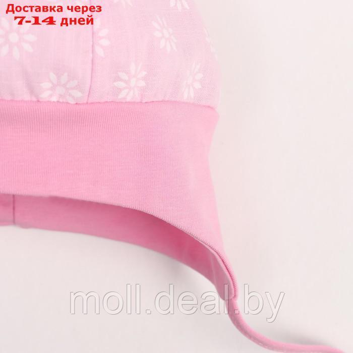 Шапка детская А.1384, цвет розовый, р.р 42-44 - фото 2 - id-p209759458