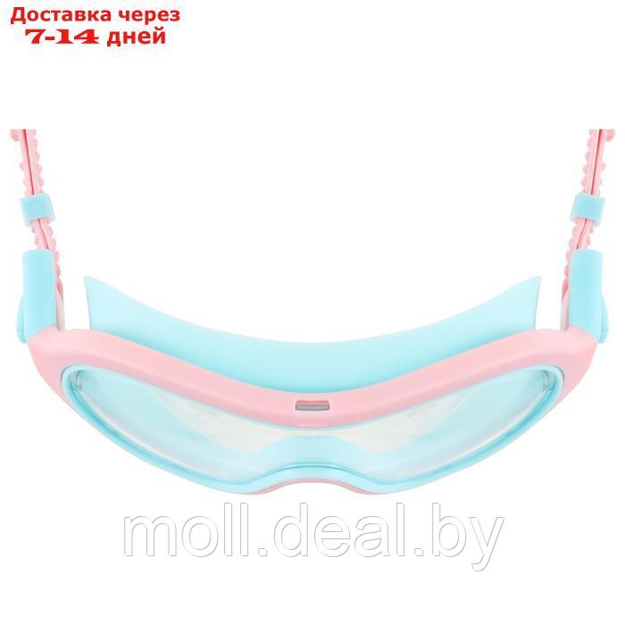 Полумаска для плавания с берушами, детская, цвет розовый/голубой - фото 3 - id-p209824643