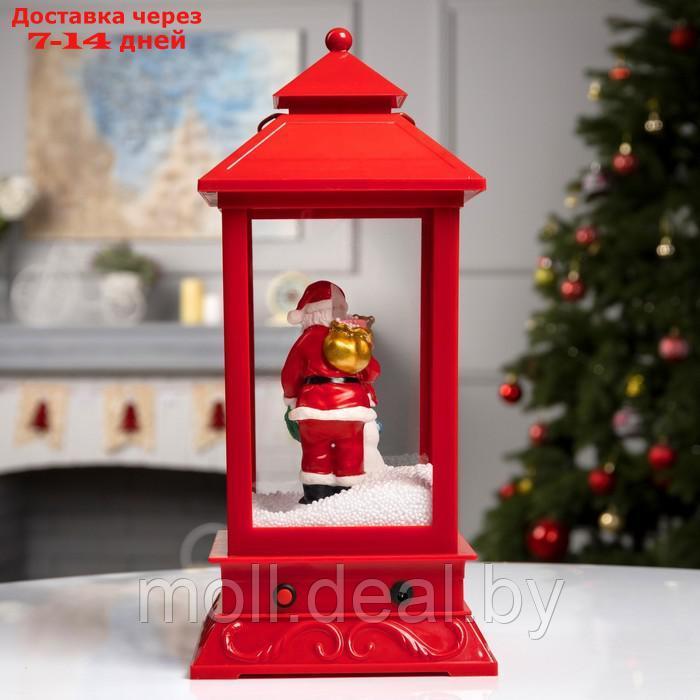 Фигура светодиодная фонарь "Дед Мороз и снеговик", 18х18х41 см, музыка, 5V, БЕЛЫЙ - фото 3 - id-p209824670