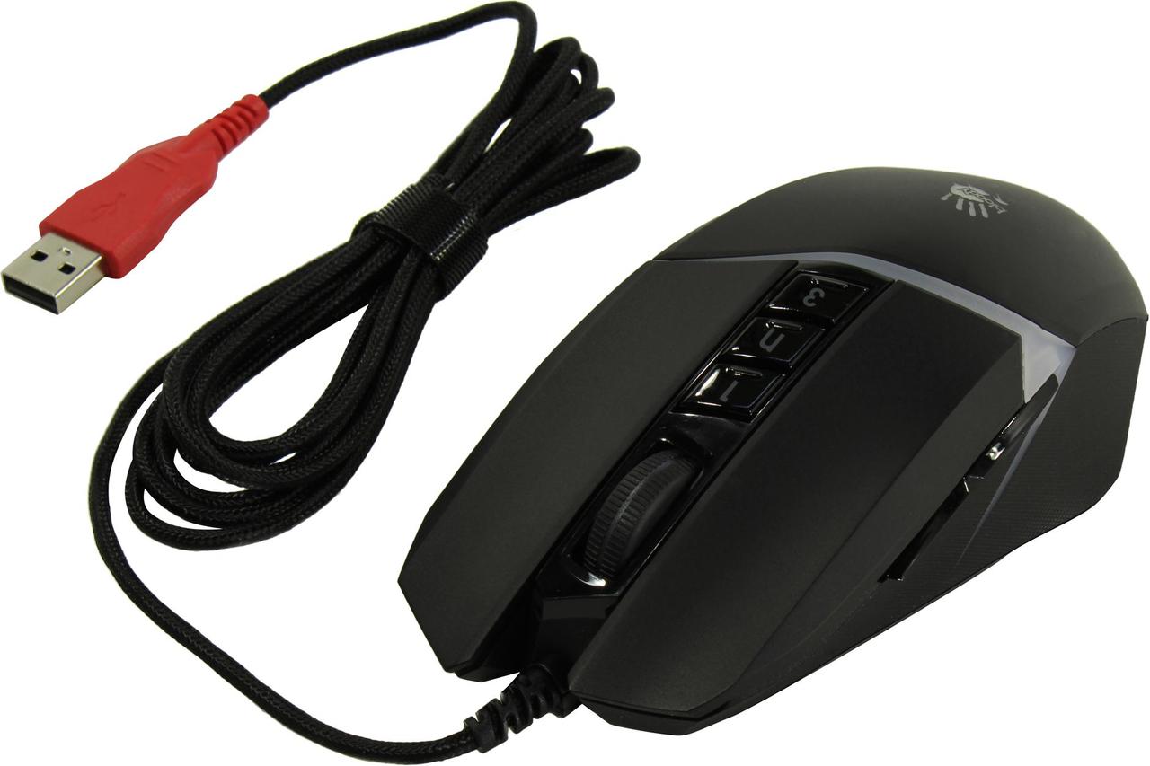 Bloody Gaming Mouse W60 Max Stone Black (RTL) USB 10btn+Roll