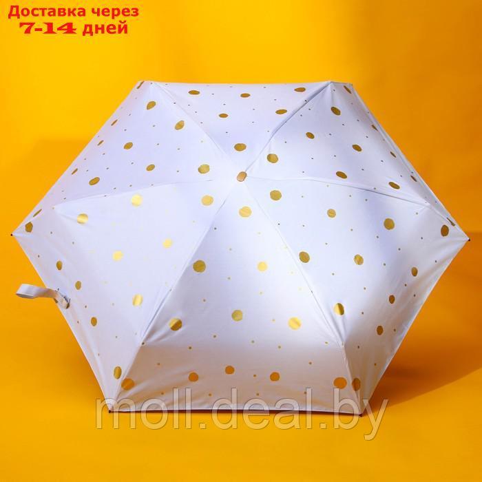 Зонт механический, 6 спиц, тиснение золотом, цвет нежно-розовый - фото 2 - id-p209756521