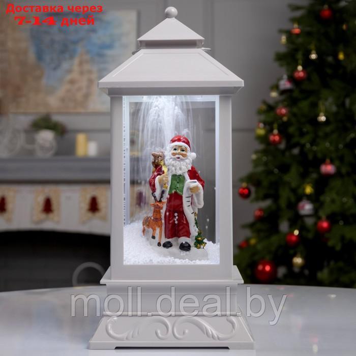 Фигура светодиодная фонарь "Дед Мороз", 18х18х41 см, музыка, 5V, БЕЛЫЙ - фото 1 - id-p209824680