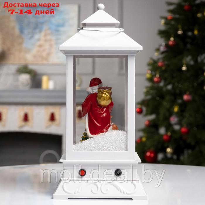 Фигура светодиодная фонарь "Дед Мороз", 18х18х41 см, музыка, 5V, БЕЛЫЙ - фото 4 - id-p209824680