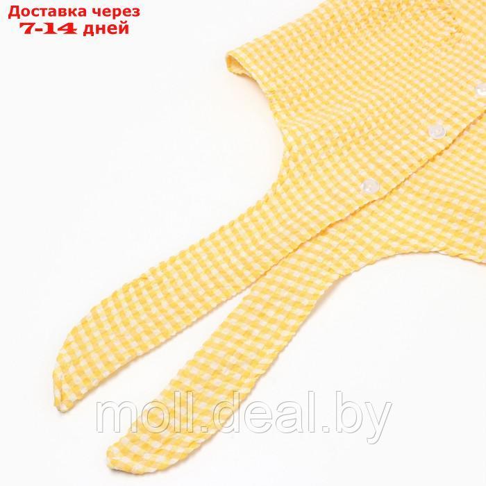Комплект для девочки (футболка/шорты), цвет жёлтый, рост 98см - фото 4 - id-p209816758