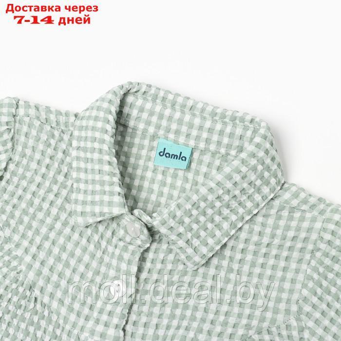 Комплект для девочки (футболка/шорты), цвет зелёный, рост 104см - фото 2 - id-p209816759