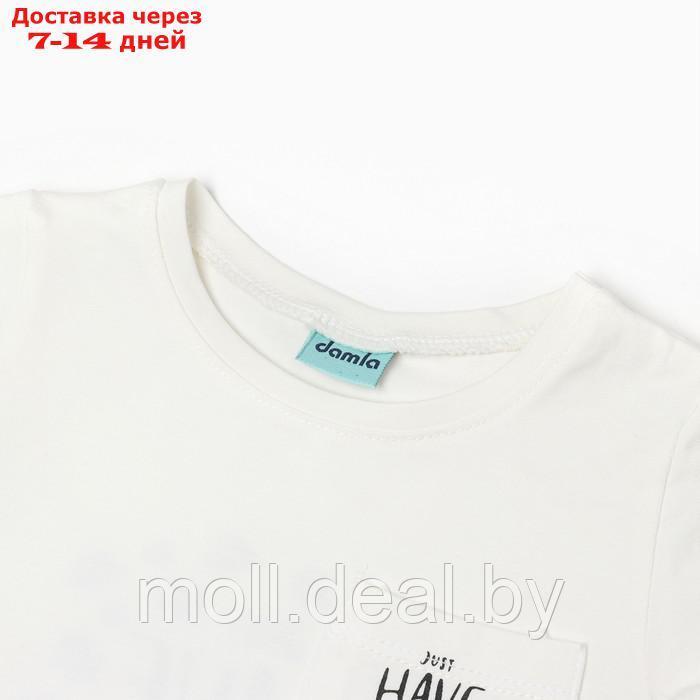 Комплект для девочки (футболка/юбка-шорты), цвет белый/сиреневый, рост 80см - фото 3 - id-p209816761