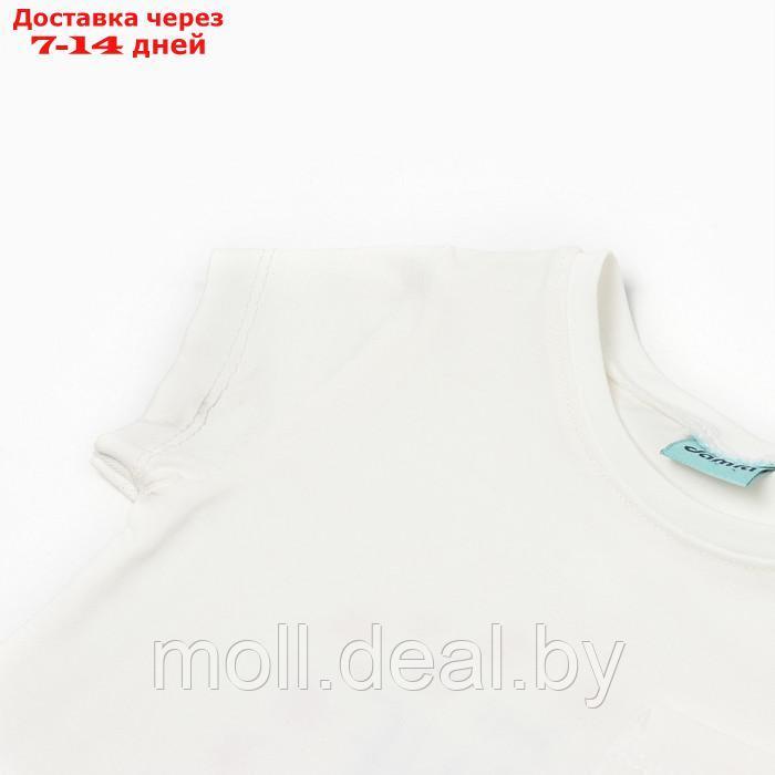 Комплект для девочки (футболка/юбка-шорты), цвет белый/сиреневый, рост 80см - фото 4 - id-p209816761