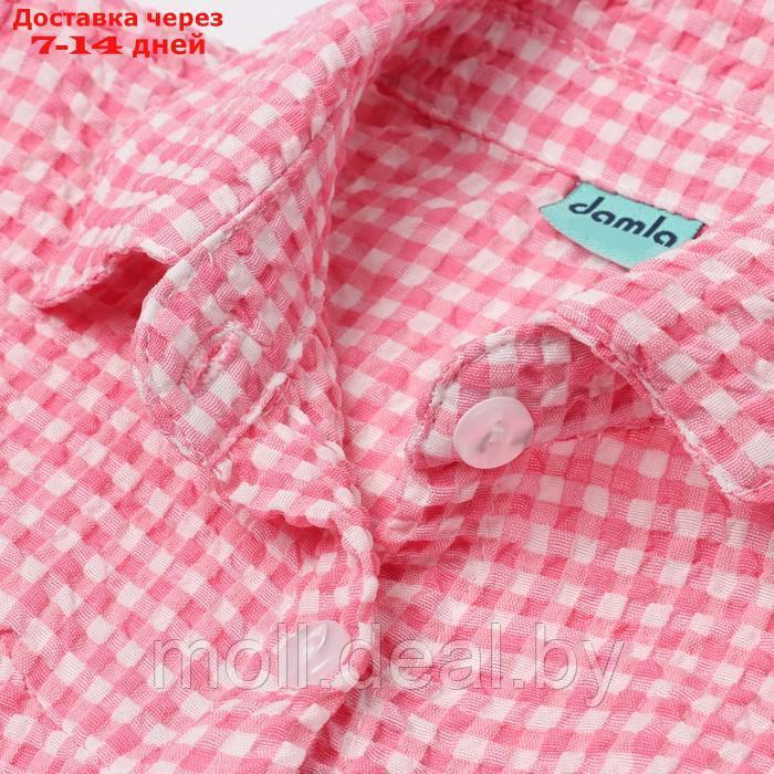 Комплект для девочки (футболка/шорты), цвет розовый, рост 98см - фото 3 - id-p209816779