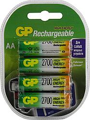 Аккумулятор GP 270AAHC-4 (1.2V, 2600mAh) NiMH, Size "AA" уп. 4 шт