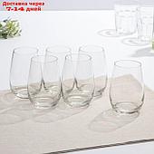 Набор стеклянных высоких стаканов HERMITAGE, 370 мл, 6 шт, цвет прозрачный