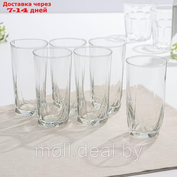 Набор стеклянных высоких стаканов EIFFEL, 350 мл, 6 шт, цвет прозрачный - фото 1 - id-p209824747