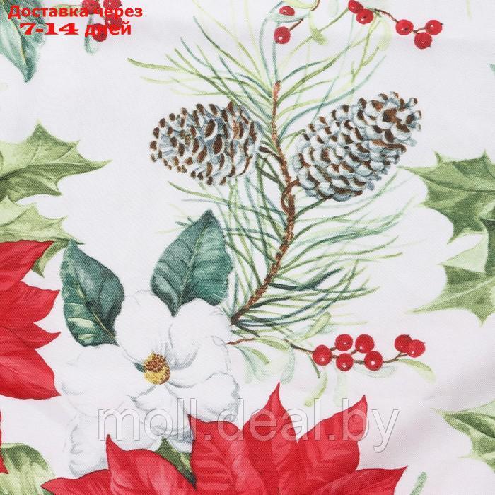 Скатерть Доляна "Рождественские цветы" 145*180 см, 100% п/э - фото 1 - id-p209824751