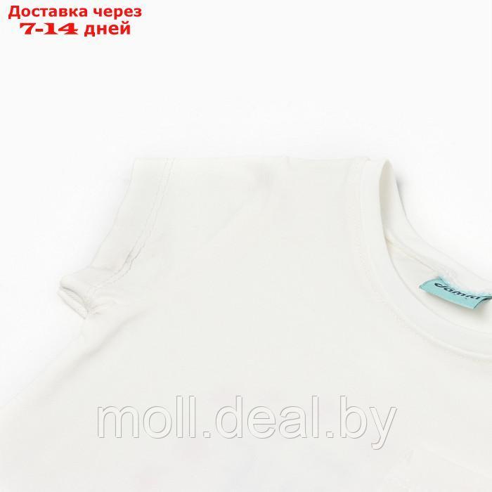 Комплект для девочки (футболка/юбка-шорты), цвет белый/розовый, рост 98см - фото 2 - id-p209816784