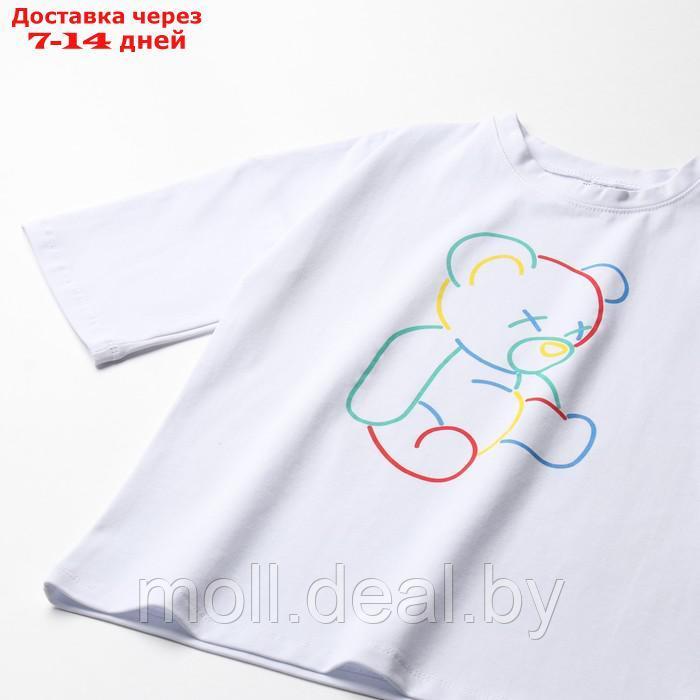 Футболка детская MINAKU "Gummy bear", цвет белый, рост 122 см - фото 1 - id-p209821737