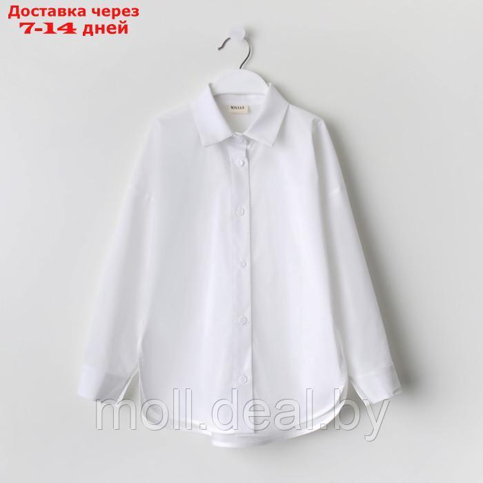 Рубашка для девочки MINAKU цвет белый, рост 164 см - фото 9 - id-p209819749