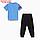 Комплект для мальчика (футболка/брюки), цвет голубой, рост 92см, фото 4